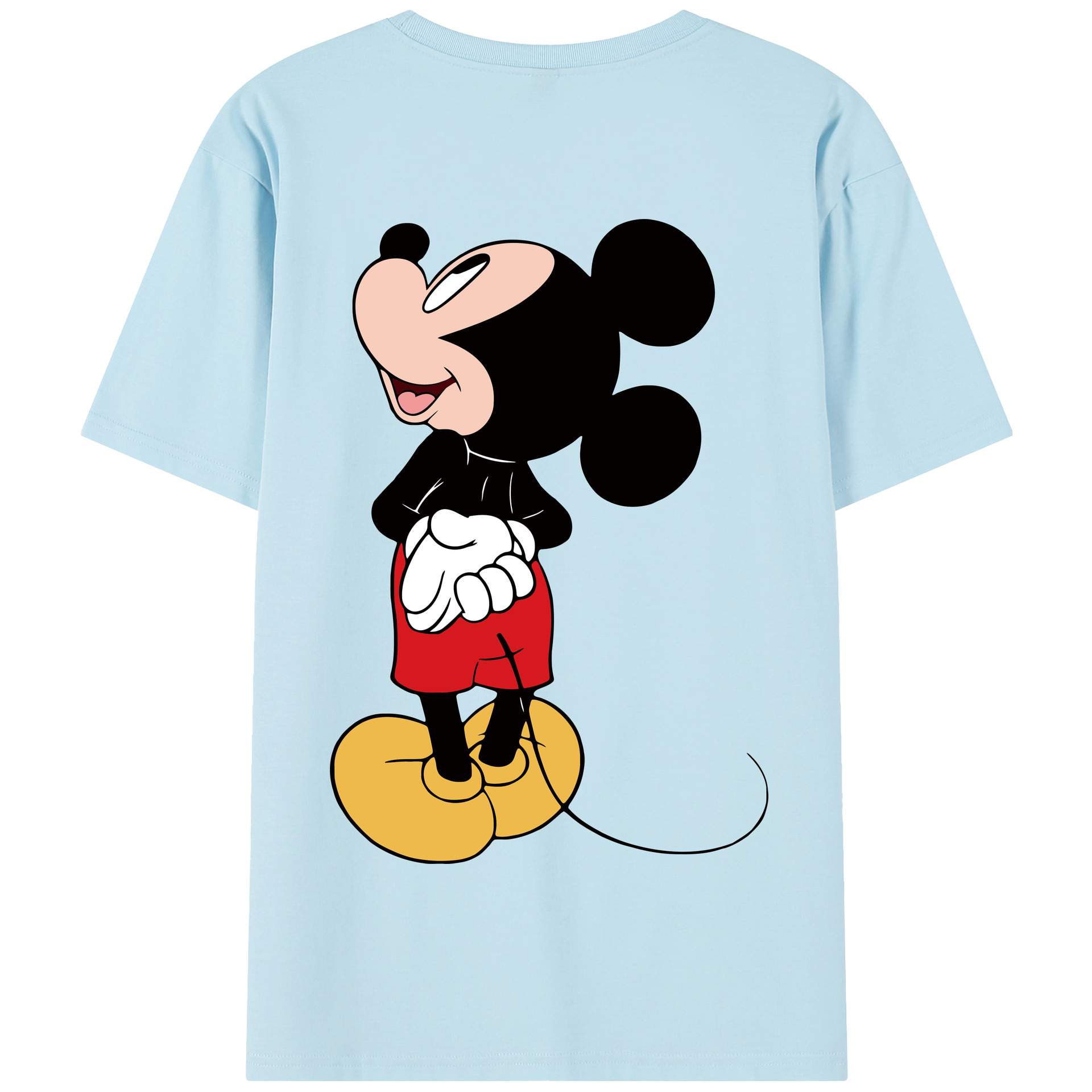（画像用） ミッキーマウス Mickey Mouse 綿100％半袖Tシャツ（背面プリント）